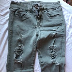 American Eagle Lightly Ripped Skinny Jeans